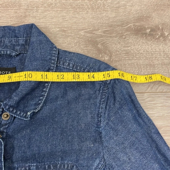 Talbots Denim Safari Utility Jacket Cotton Hemp S - Picture 4 of 16